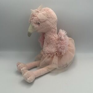 Pink Flamingo Plush Stuffed‎ Animal Tutu Pinky Toy Ballerina Luxe Bow Skirt Bird